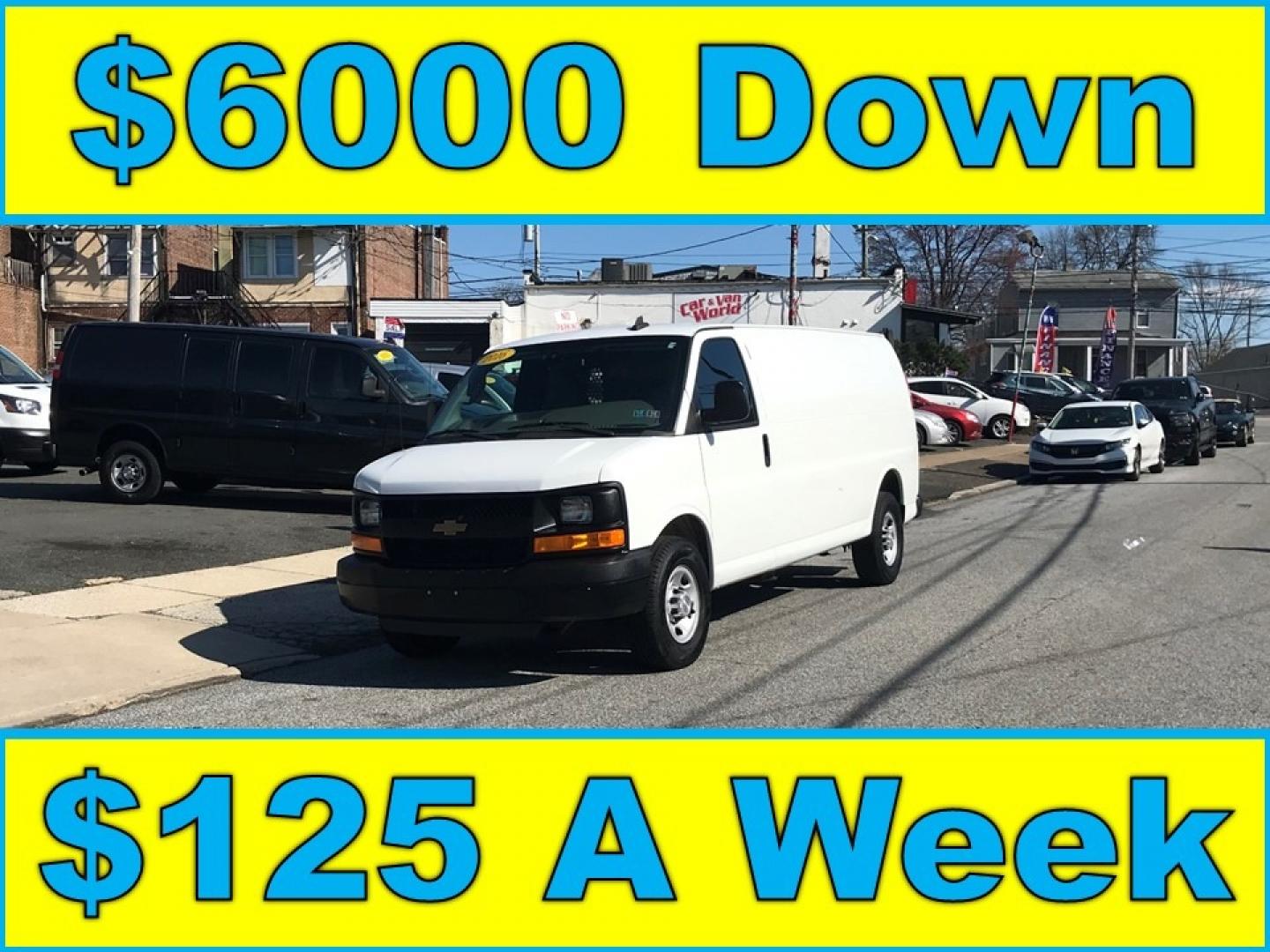 2016 White /Gray Chevrolet Express 2500 Extended (1GCWGBFF1G1) with an 4.8 V8 engine, Automatic transmission, located at 577 Chester Pike, Prospect Park, PA, 19076, (610) 237-1015, 39.886154, -75.302338 - Photo#0